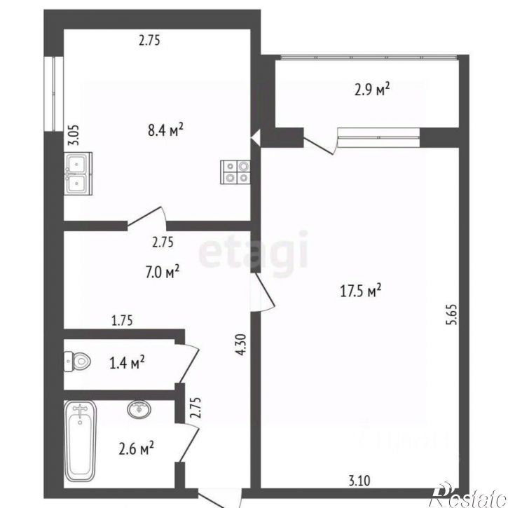 1-комн квартира улица Стара-Загора, 285,  д. 285