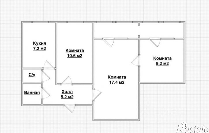3-комн квартира ул Больничная, 20а,  д. 20а