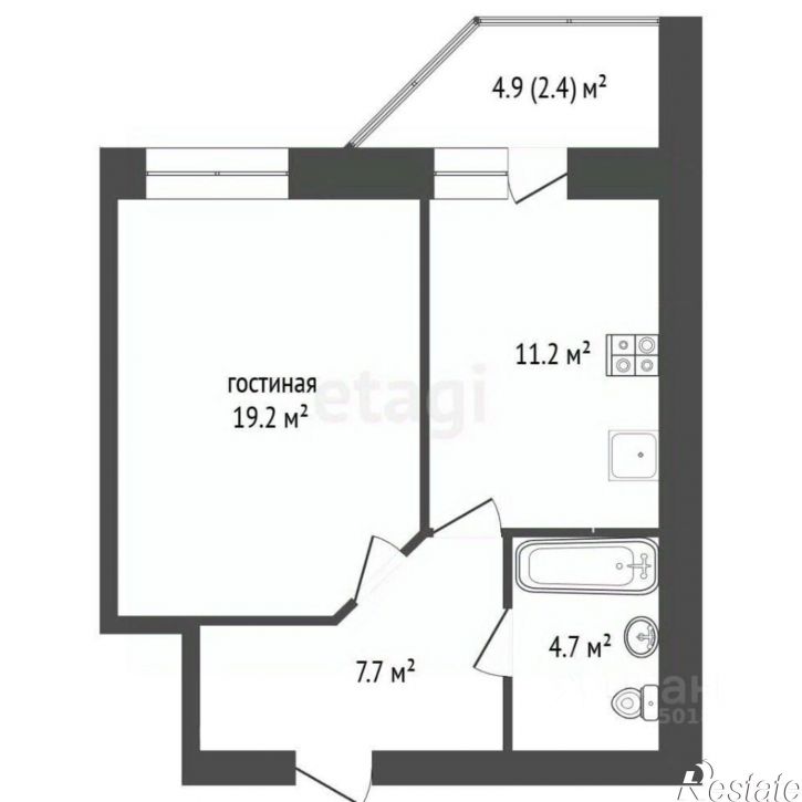 1-комн квартира улица Советской Армии, 181 к6Б,  д. 181 к6Б