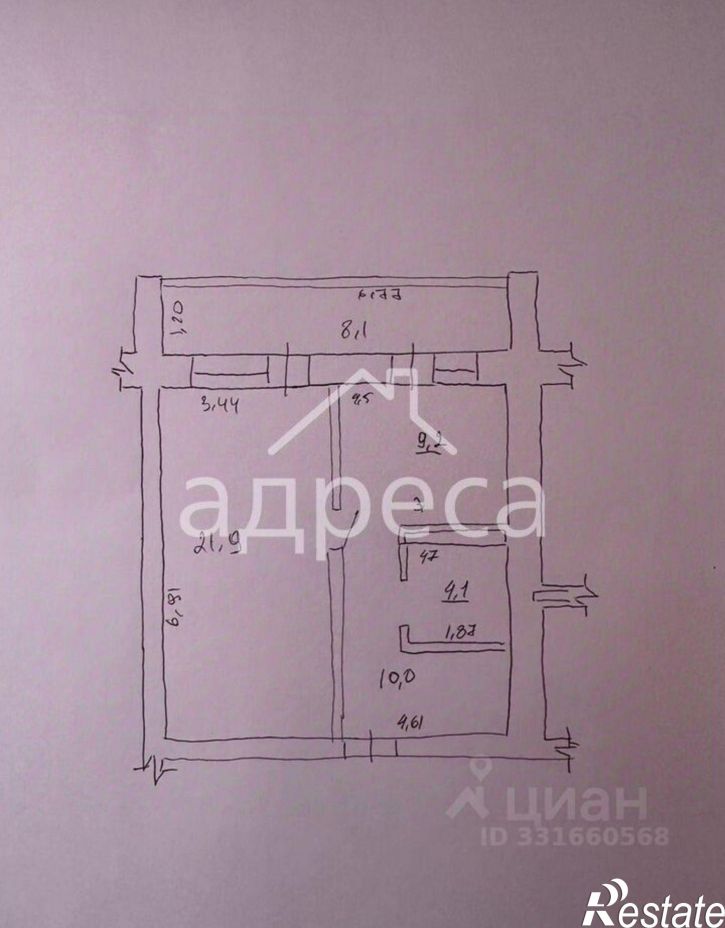 1-комн квартира пер Тургенева, 7,  д. 7
