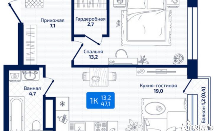 1-комн квартира в новом доме ул Радиальная 8-я, 31,  д. 31
