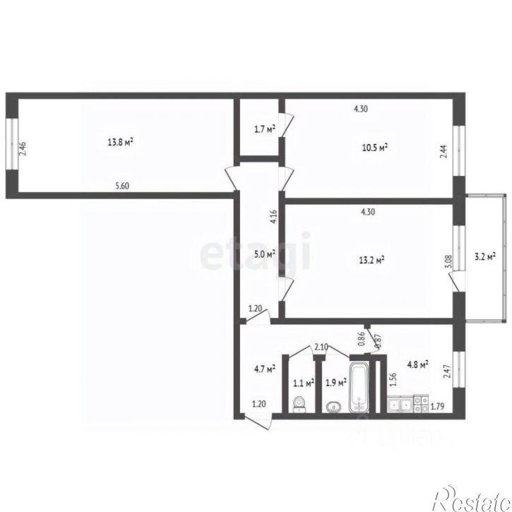 3-комн квартира ул Победы, 147,  д. 147