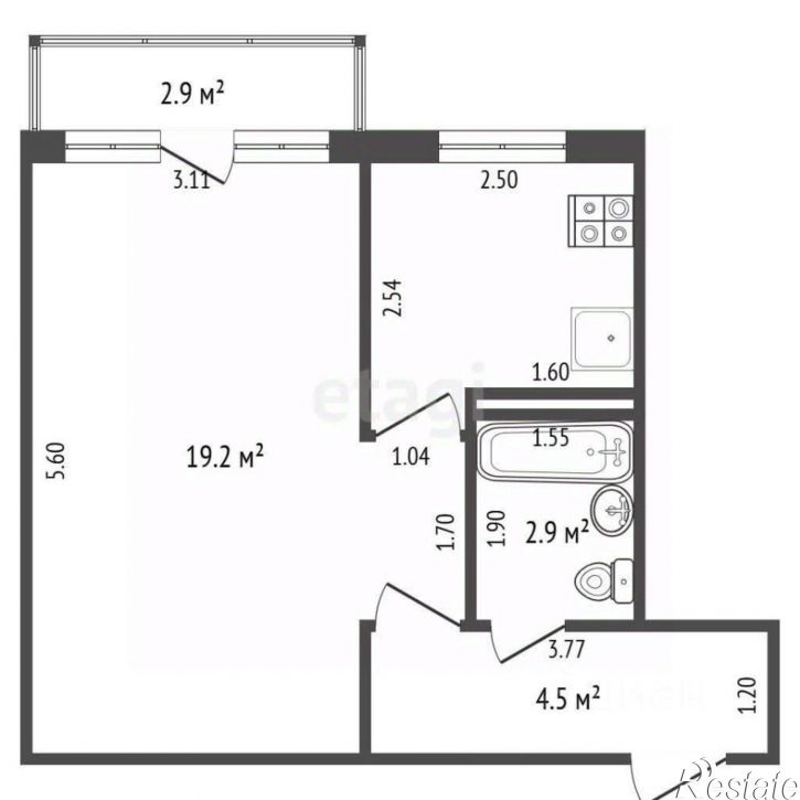 1-комн квартира ул Авроры, 123,  д. 123
