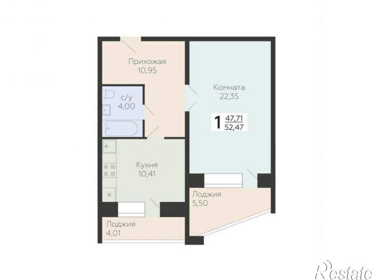 1-комн квартира в новом доме 3-й квартал, д.8