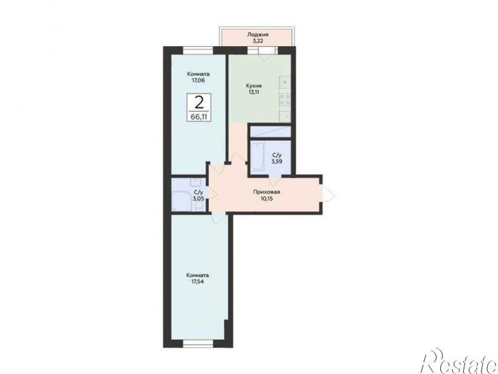 2-комн квартира в новом доме Советской Армии улица, д.242
