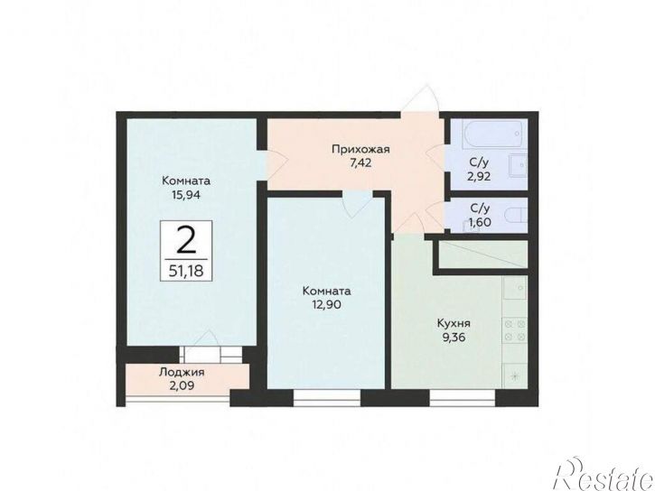 2-комн квартира в новом доме Советской Армии улица, д.242