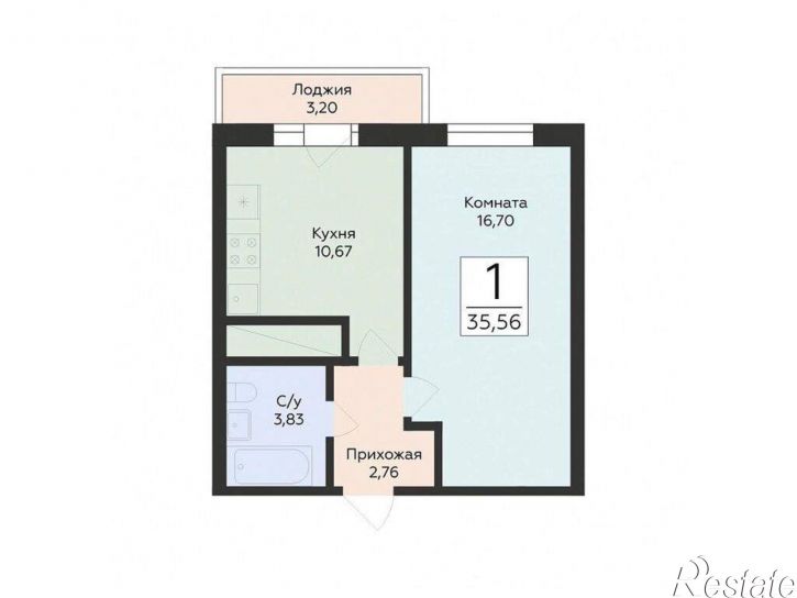 1-комн квартира в новом доме Советской Армии улица, д.242
