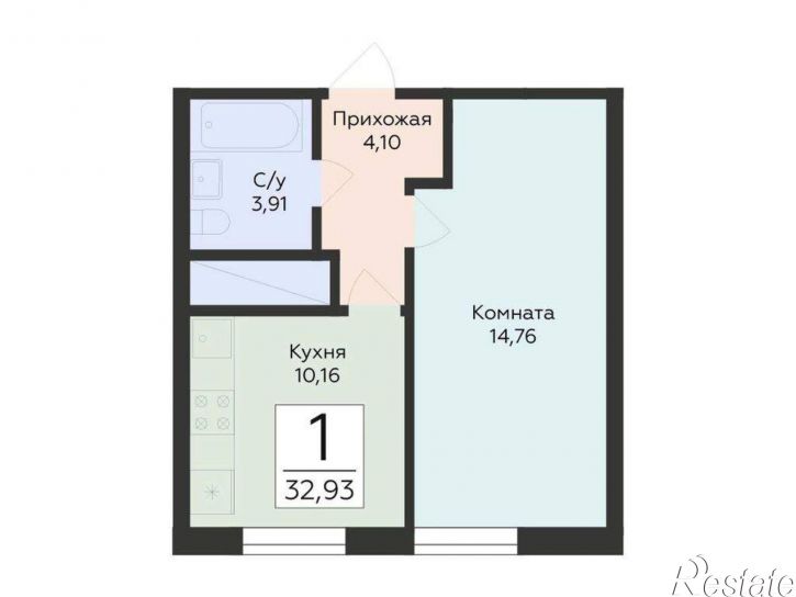 1-комн квартира в новом доме Советской Армии улица, д.242