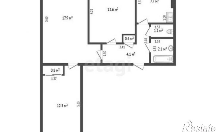 3-комн квартира Московское шоссе, 97,  д. 97