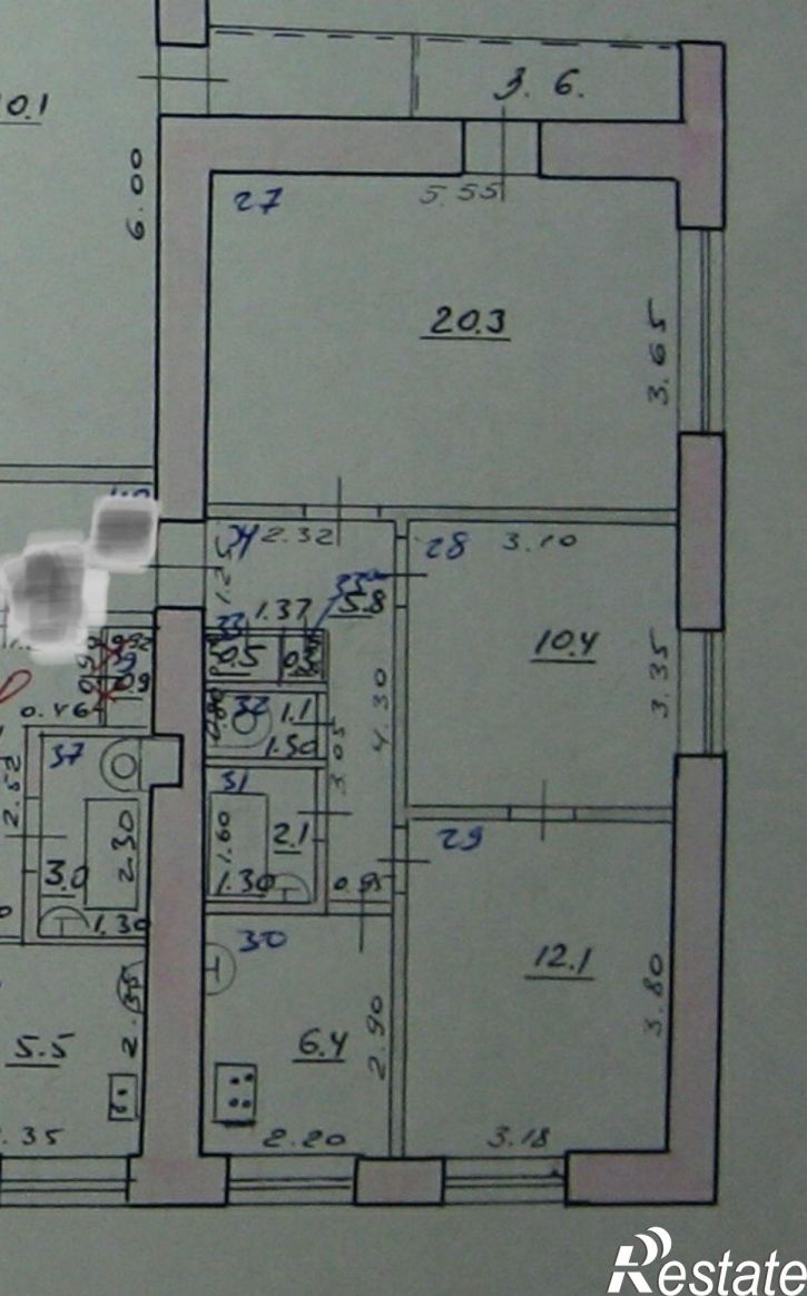 3-комн квартира Авроры улица, 92