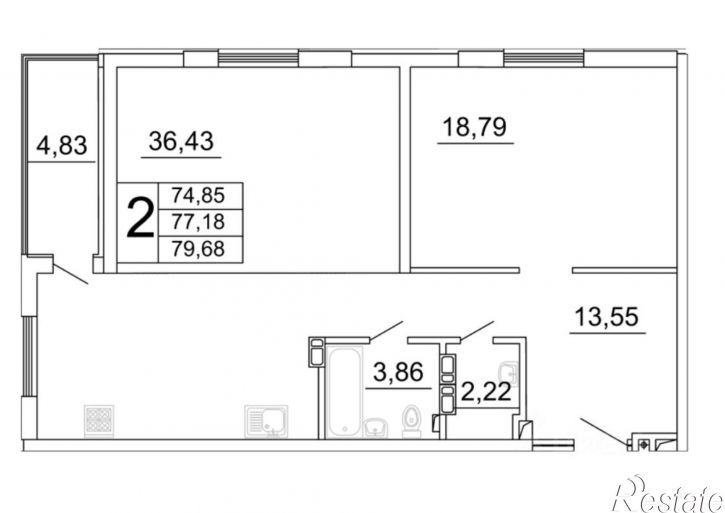 2-комн квартира ул Дыбенко, 5,  д. 5