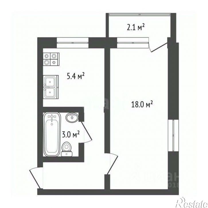 1-комн квартира ул Партизанская, 170,  д. 170