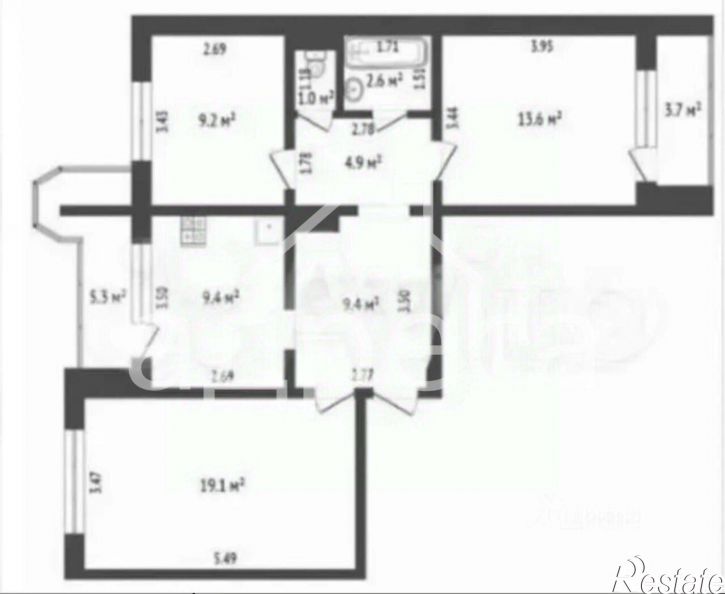 3-комн квартира ул Губанова, 8,  д. 8