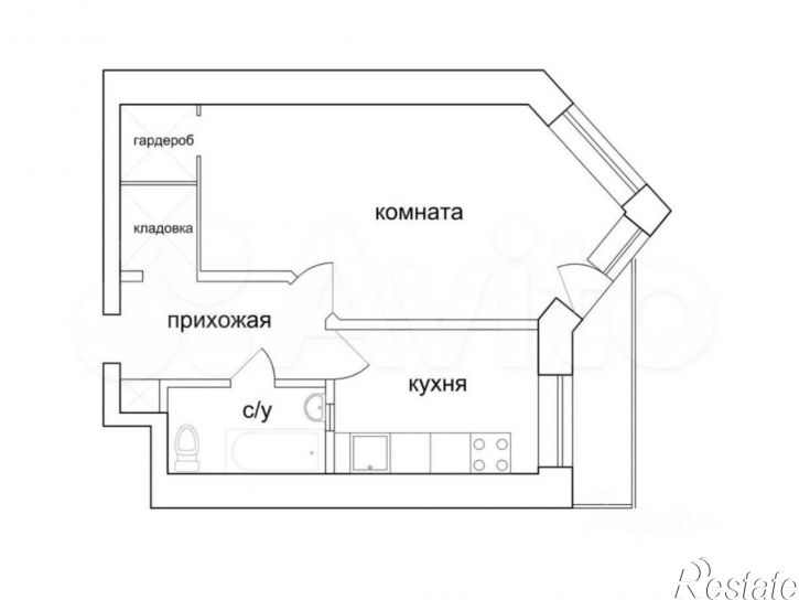 1-комн квартира ул Спортивная, 1,  д. 1
