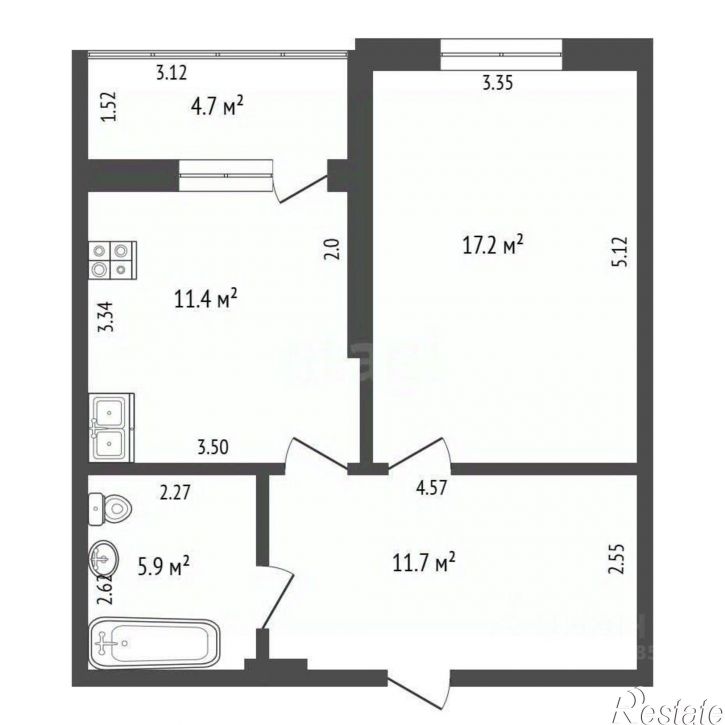 1-комн квартира ул Победы, 13Б,  д. 13Б