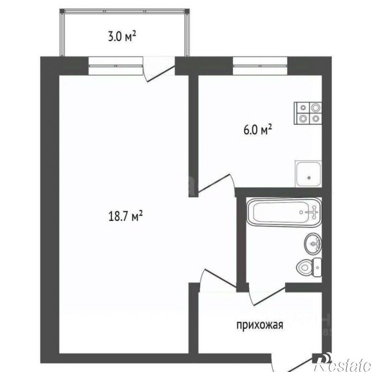 1-комн квартира пр-кт Кирова, 222,  д. 222