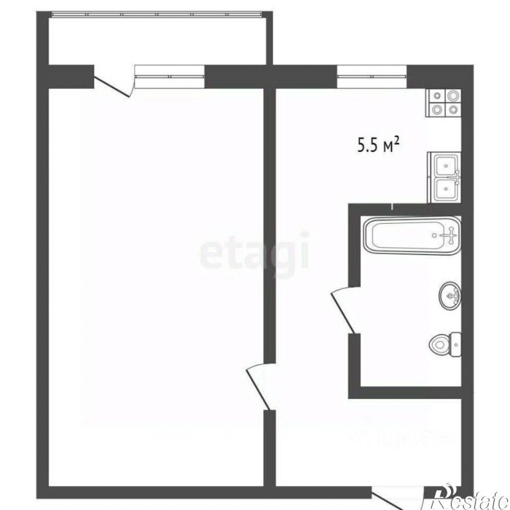 1-комн квартира ул Литвинова, 324,  д. 324