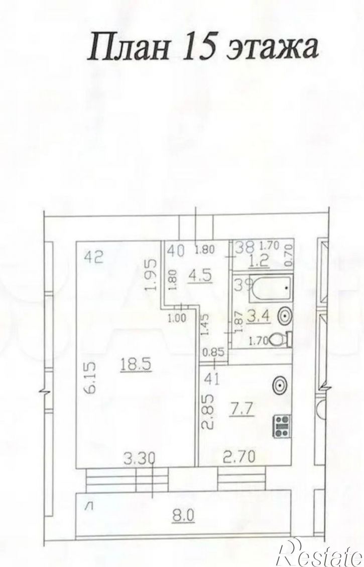1-комн квартира ул Осипенко, 2а,  д. 2а