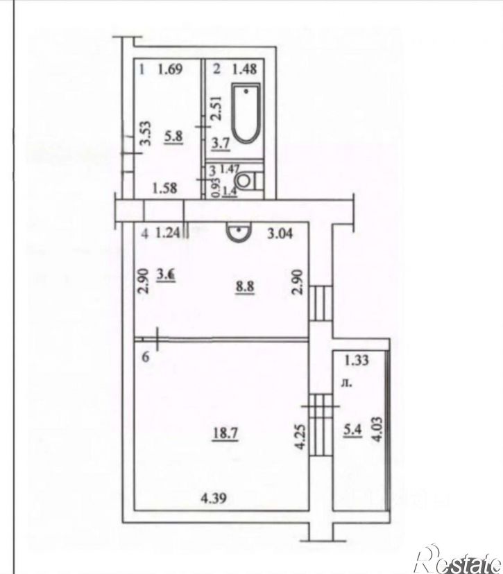 1-комн квартира ул Партизанская, 158,  д. 158