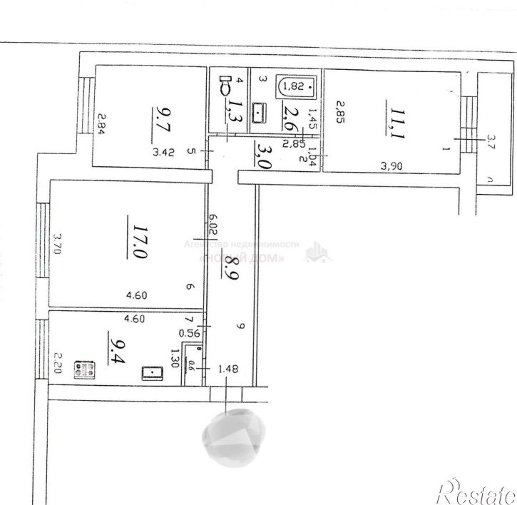 3-комн квартира Георгия Ратнера улица, 4