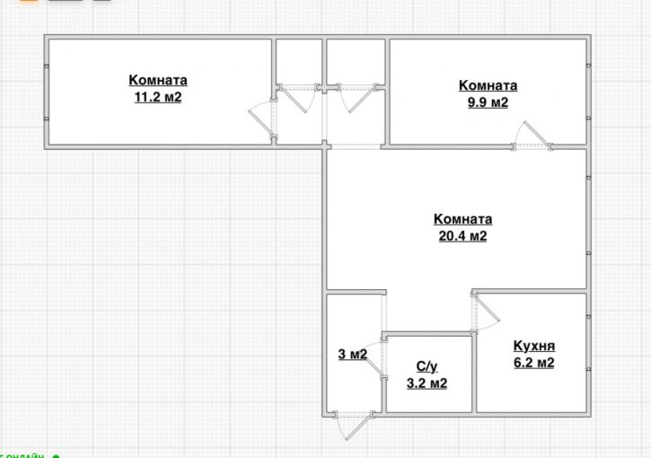 3-комн квартира Зеленая улица, 9