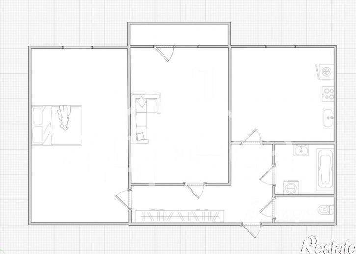 2-комн квартира ул Революционная, 52,  д. 52