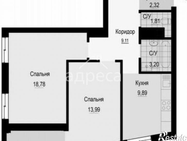 2-комн квартира ул Антонова-Овсеенко, 20,  д. 20