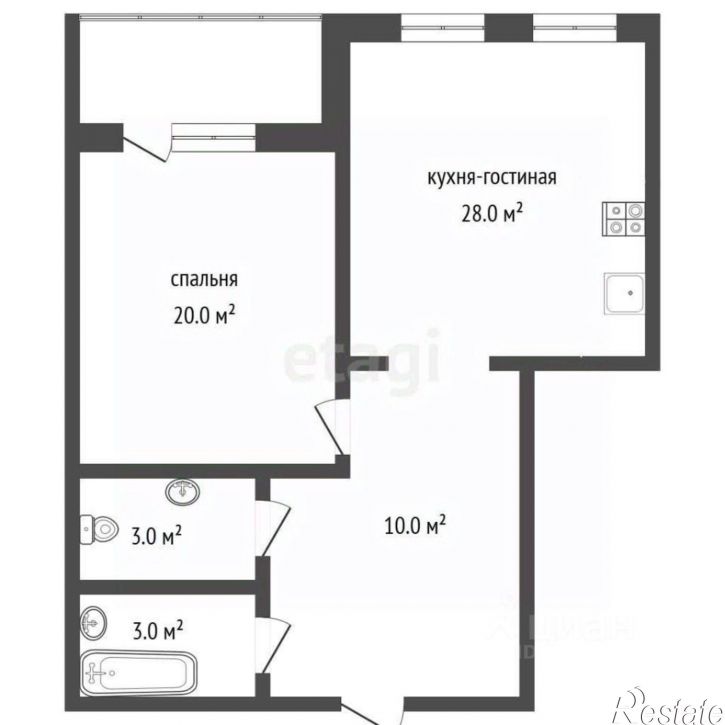 1-комн квартира ул Печерская, 20А,  д. 20А