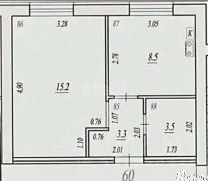 1-комн квартира ул Мира, 19,  д. 19
