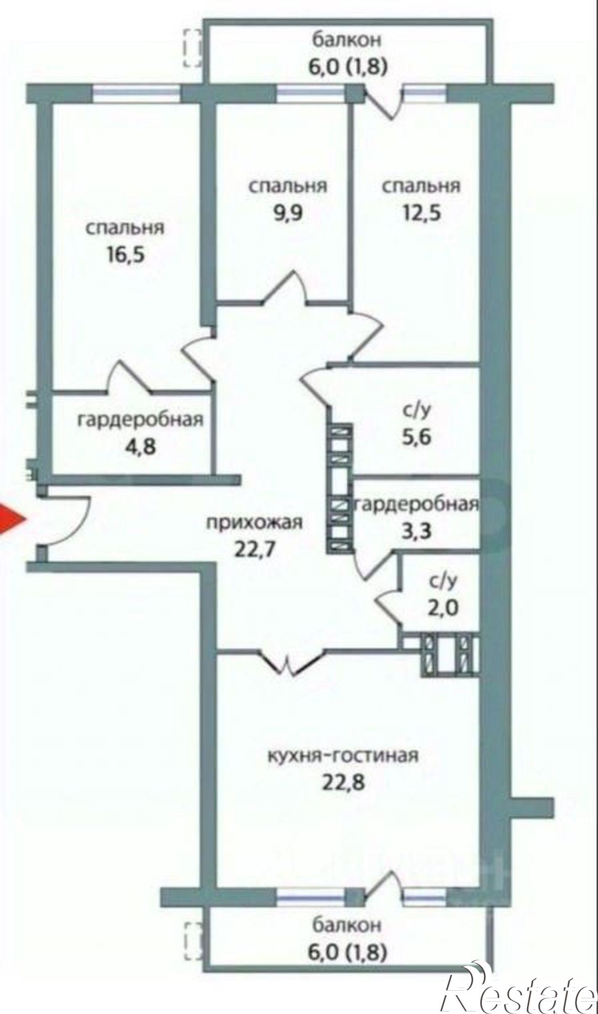 Купить квартиру за 13 500 000 рублей на пр-д 4-й, 66б