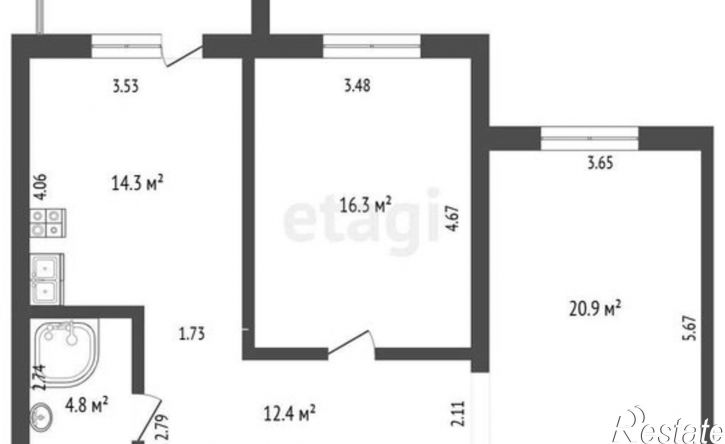 2-комн квартира пр-кт Карла Маркса, 245,  д. 245
