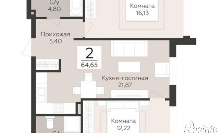 2-комн квартира в новом доме лн Третья, 4,  д. 4