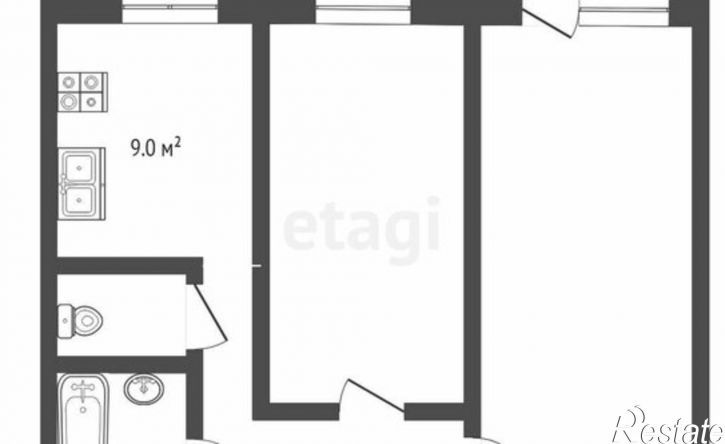 2-комн квартира ул Дыбенко, 27В,  д. 27В