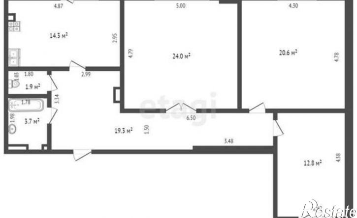 3-комн квартира Пугачевский тракт, 55,  д. 55