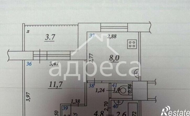 2-комн квартира ул Солнечная, 35,  д. 35