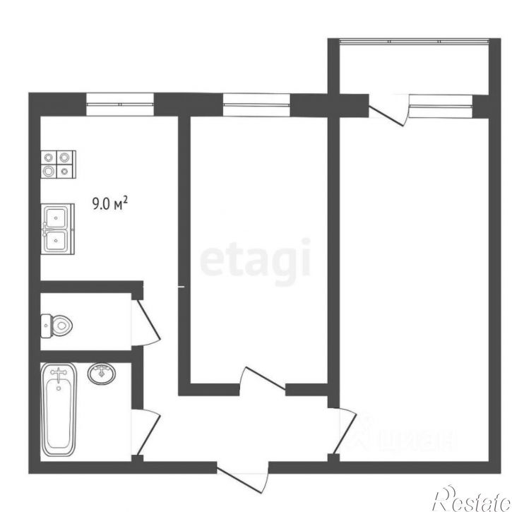 2-комн квартира ул Дыбенко, 27В,  д. 27В
