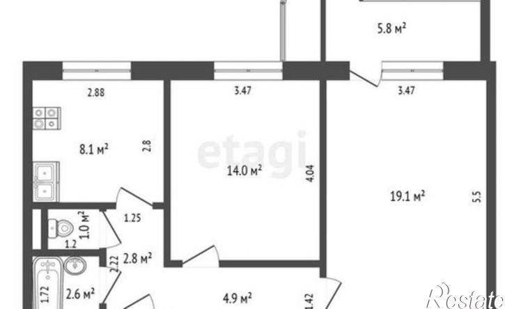 2-комн квартира ул Ново-Садовая, 232,  д. 232