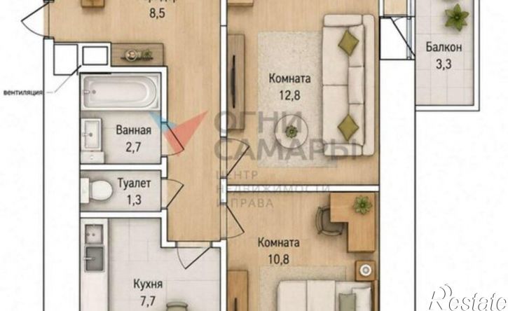 2-комн квартира ул Чапаевская, 210,  д. 210