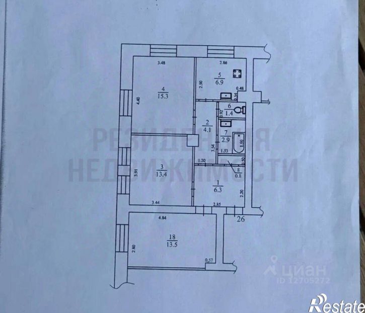 3-комн квартира пр-кт Масленникова, 27,  д. 27