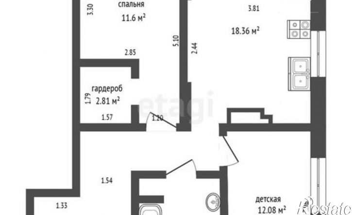 2-комн квартира территория 18-й километр Московского шоссе, 47