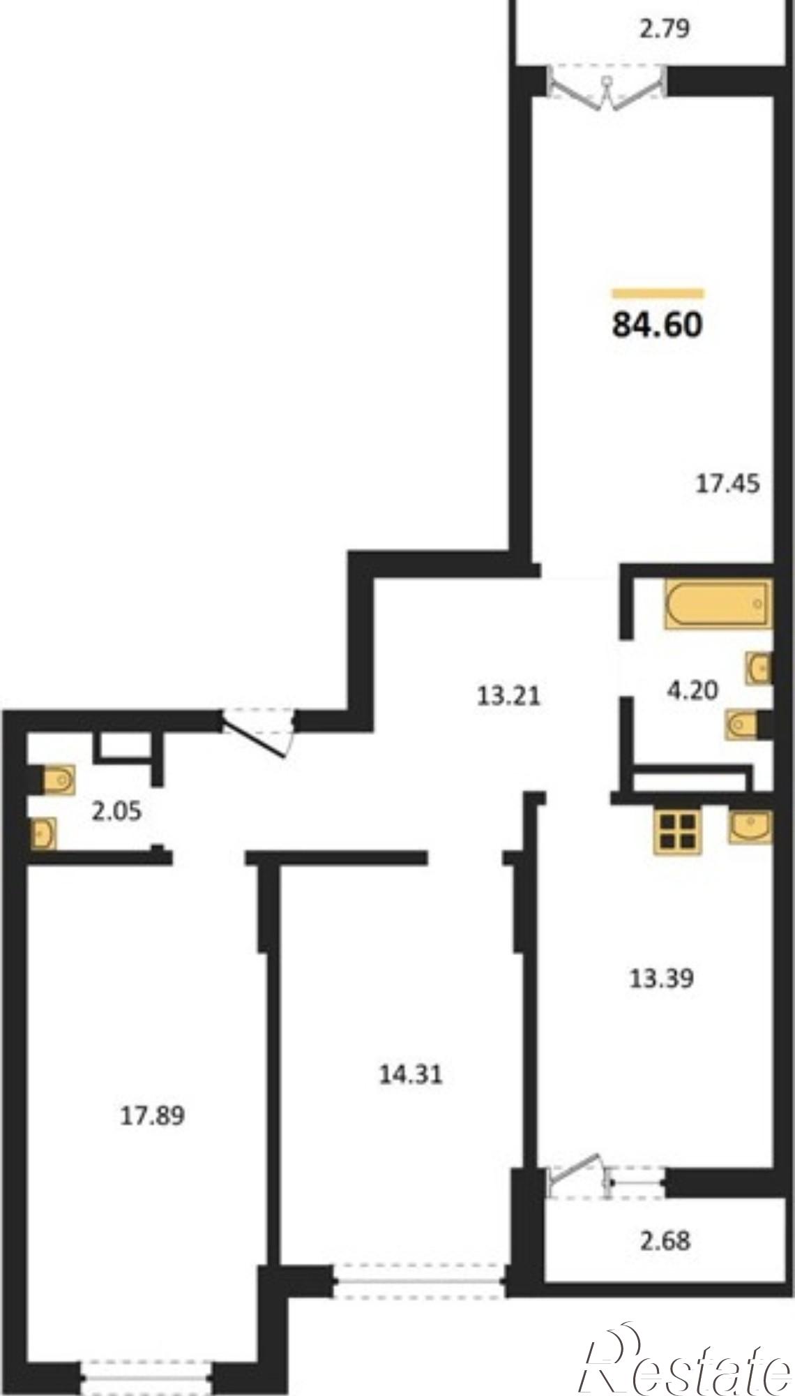 Купить квартиру за 9 706 800 рублей на Южное шоссе, 13