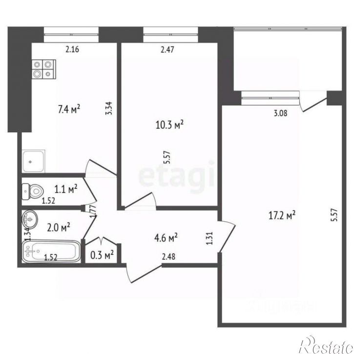 2-комн квартира ул Стара Загора, 255,  д. 255
