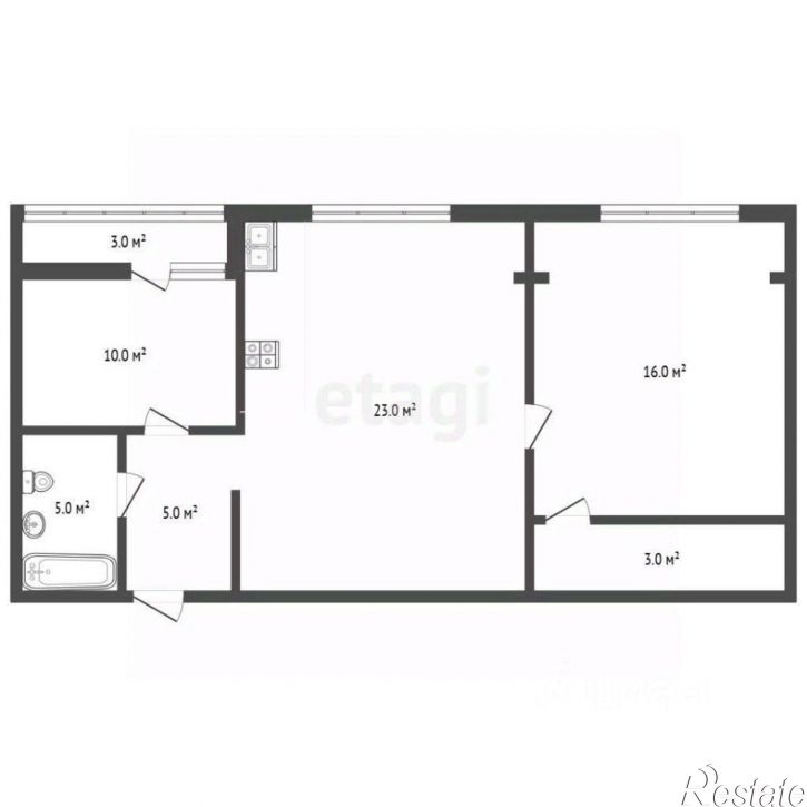 2-комн квартира ул Ерошевского, 18,  д. 18
