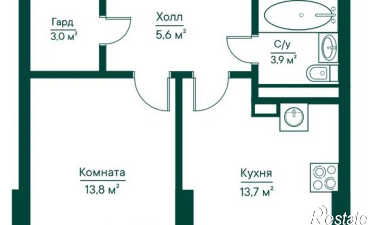 1-комн квартира ул Ново-Садовая, 106 80,  д. 106 80,  к. 80