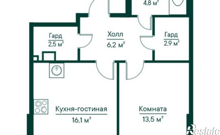 1-комн квартира ул Ново-Садовая, 106 80,  д. 106 80,  к. 80