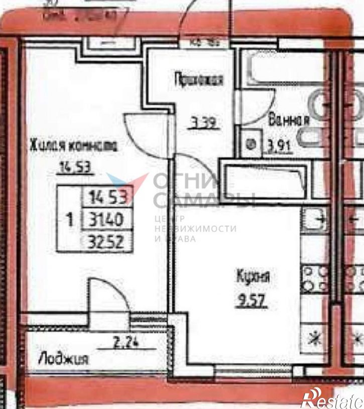 1-комн квартира в новом доме Советской Армии улица, 242