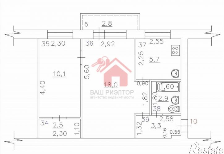 2-комн квартира Металлургов проспект, 89