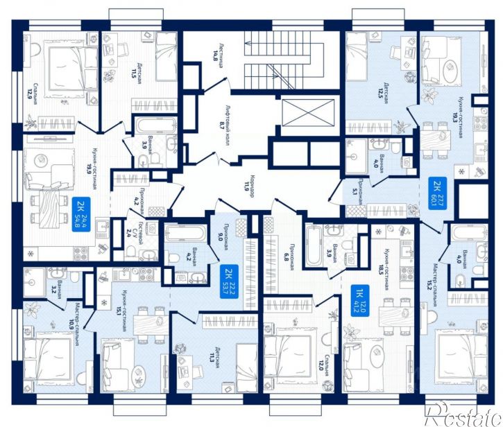 2-комн квартира в новом доме ул Радиальная 8-я, 31,  д. 31