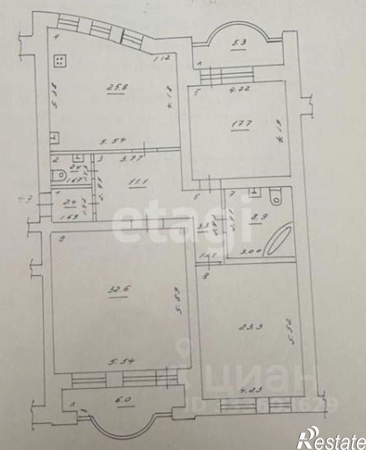 3-комн квартира Ново-Садовая улица, 14А,  д. 14А