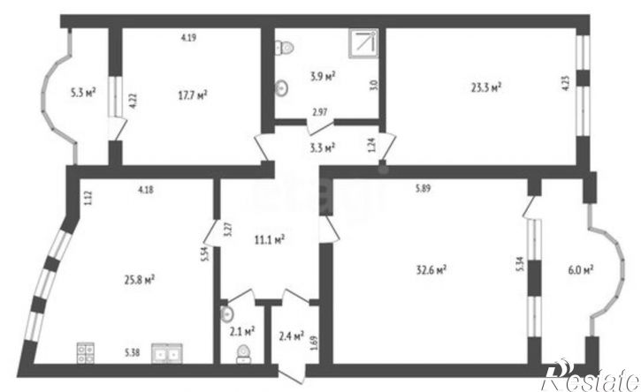 3-комн квартира Ново-Садовая улица, 14А,  д. 14А